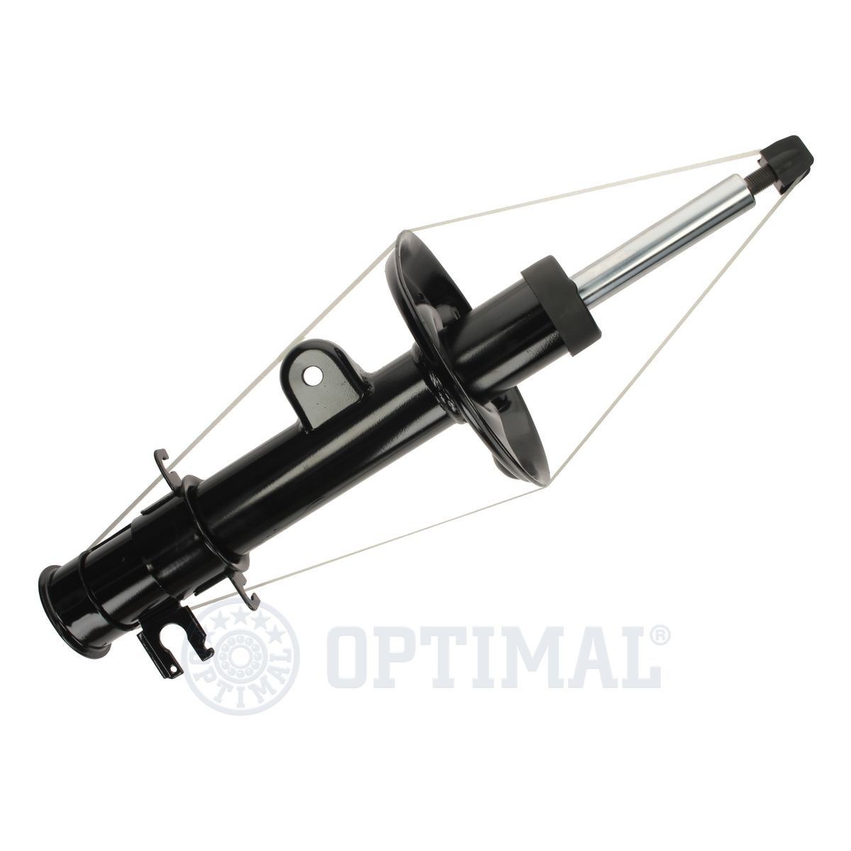 OPTIMAL A-3883GL Shock absorber Front Axle Left, Gas Pressure, Twin-Tube, Suspension Strut, Top pin, Bottom Clamp, M12x1.25