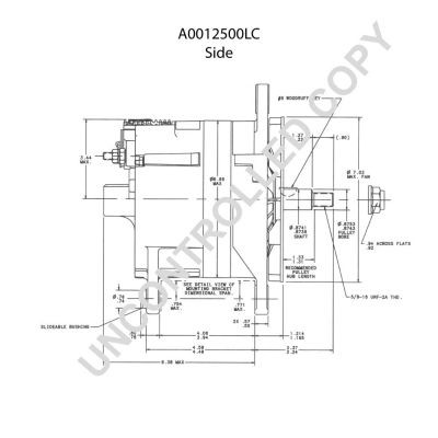 A0012500LC Alternator A0012500LC PRESTOLITE ELECTRIC 12V, 105A