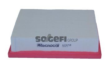 TECNOCAR 49mm, 221mm, 223mm, Filter Insert Length: 223mm, Width: 221mm, Height: 49mm Engine air filter A2478 buy