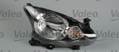 VALEO ORIGINAL PART 043008 Headlight Left, H4, Halogen, transparent, with low beam, with high beam, with motor for headlamp levelling