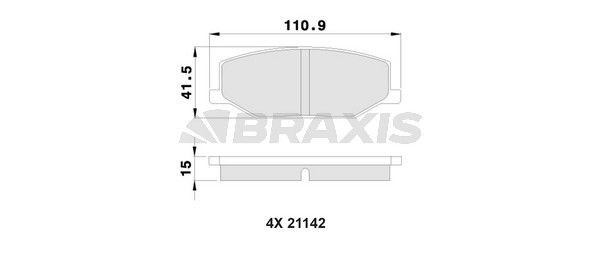 BRAXIS Bremsbelagsatz AA0121