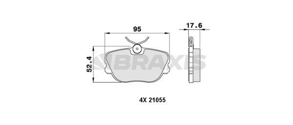 BRAXIS AA0224 Brake pad set 24200220