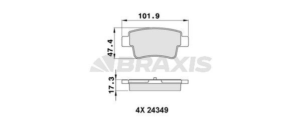 BRAXIS AA0256 Brake pad set 5 090 216 9