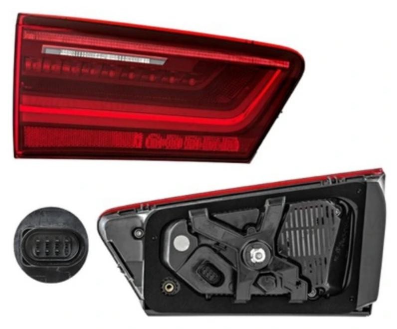 044519 VALEO Tail lights AUDI ORIGINAL PART, Left, Inner Section, red, with bulbs, with bulb holder