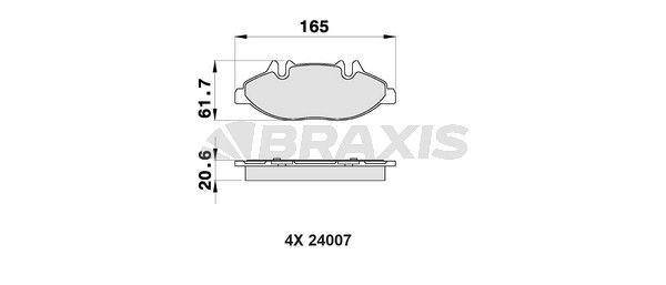 BRAXIS AB0156 Brake pad set A000 421 61 10
