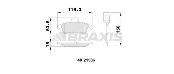 BRAXIS AB0252 Brake pad set 1 672 939