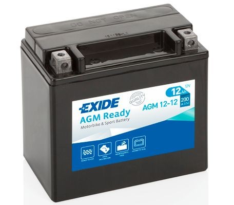 ADIVA AD Batterie 12V 12Ah 200A B0 AGM-Batterie CENTRA AGM AGM12-12