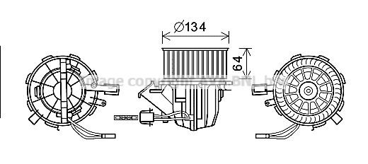 Original PRASCO Heater blower motor AI8391 for AUDI Q5