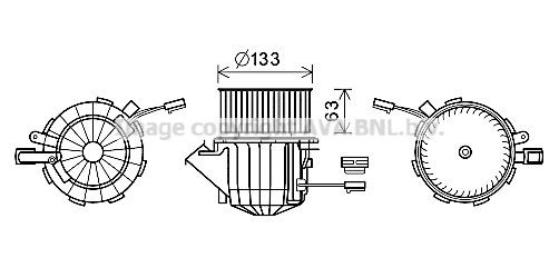 Original PRASCO Heater motor AI8394 for AUDI Q5
