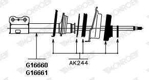 MONROE AK244 Screw Kit, suspension strut / wheel bearing housing TOYOTA experience and price