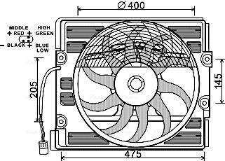 AVA COOLING SYSTEMS AL7518 Fan, radiator 50512108
