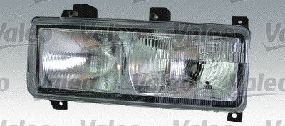 VALEO 087961 Headlight Right, H1, H4, Halogen, with low beam, with high beam, for right-hand traffic, without motor for headlamp levelling