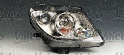 VALEO 088599 Headlight Right, H7, W5W, PY21W, Halogen, transparent, with low beam, with front fog light, for right-hand traffic, with motor for headlamp levelling, with spherical bush