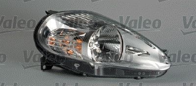 VALEO ORIGINAL PART 088901 Headlight Left, H4, W5W, Halogen, transparent, with low beam, with high beam, for right-hand traffic, with motor for headlamp levelling