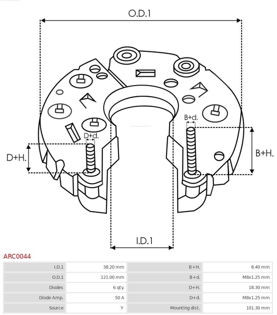 ARC0044 Rectifier, alternator Brand new | AS-PL | Alternator rectifiers AS-PL ARC0044 review and test