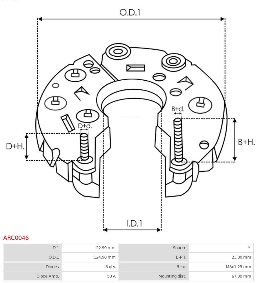 ARC0046 Rectifier, alternator Brand new | AS-PL | Alternator rectifiers AS-PL ARC0046 review and test