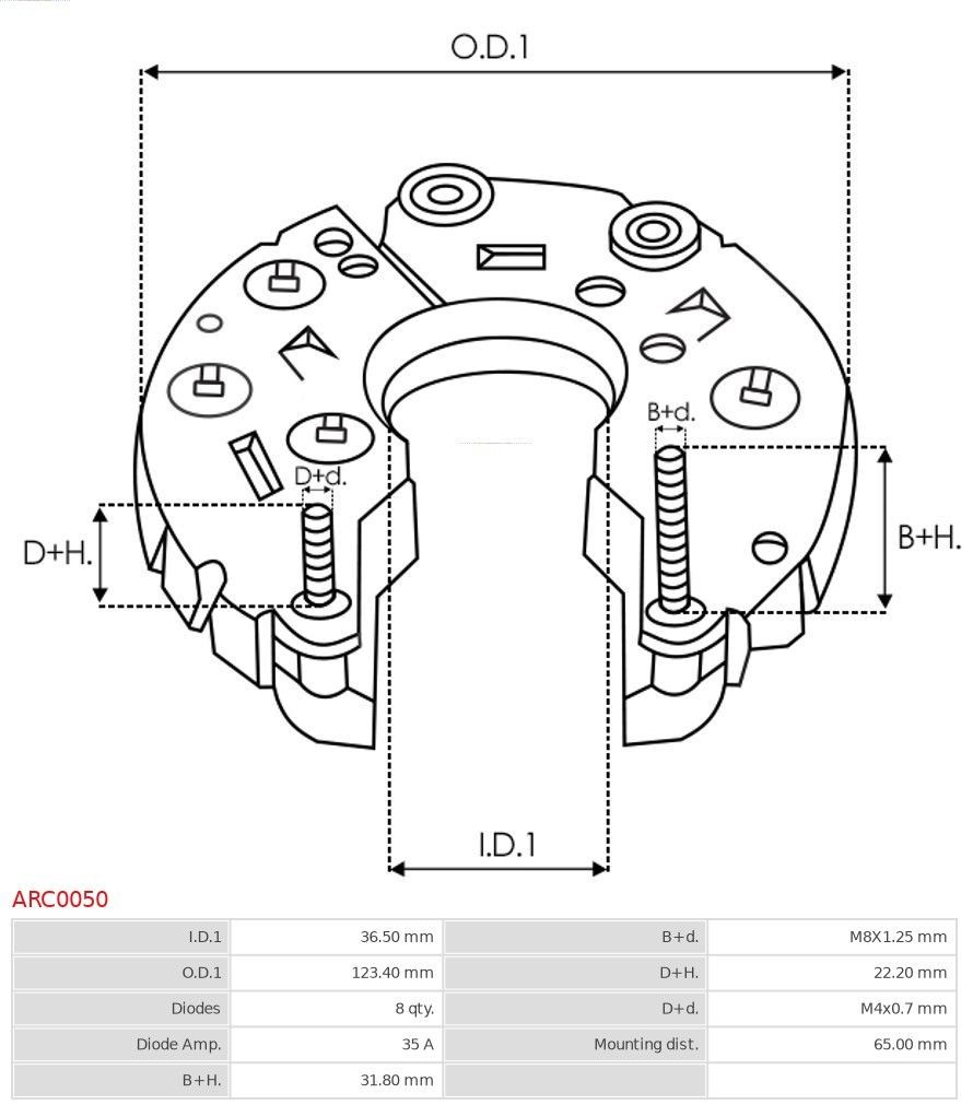 ARC0050 Rectifier, alternator Brand new | AS-PL | Alternator rectifiers AS-PL ARC0050 review and test