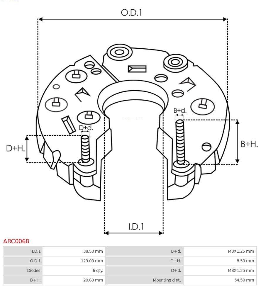 ARC0068 Gleichrichter, Generator AS-PL online kaufen
