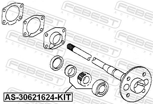 AS30621624KIT Bearing, drive shaft FEBEST AS-30621624-KIT review and test