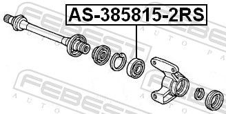 AS3858152RS Bearing, drive shaft FEBEST AS-385815-2RS review and test