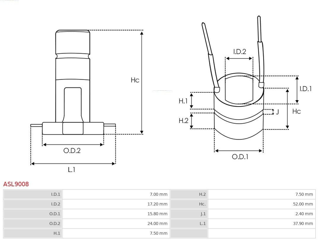 ASL9008 Slip Ring, alternator Brand new | AS-PL | Alternator slip rings AS-PL ASL9008 review and test