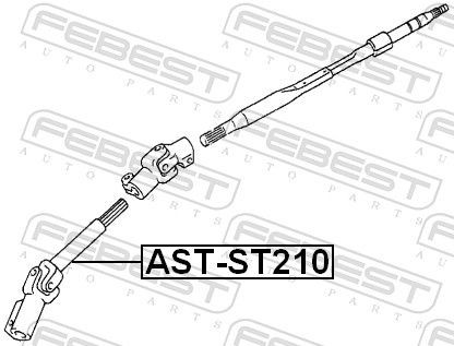 FEBEST Steering Shaft AST-ST210 for TOYOTA CORONA, CARINA