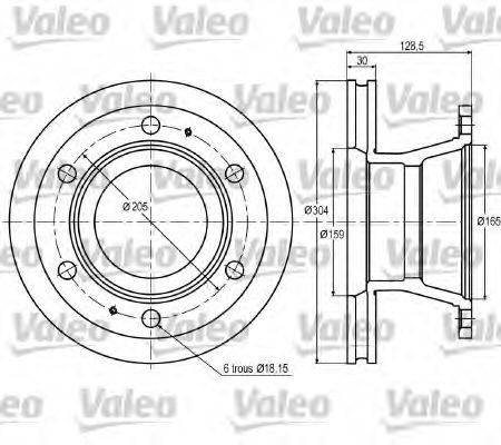 DF992 VALEO Vorderachsex30mm Bremsscheibendicke: 30mm Bremsscheibe 187003 kaufen