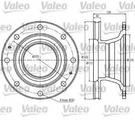 VALEO 187004 Bremsscheibe für IVECO EuroCargo I-III LKW in Original Qualität