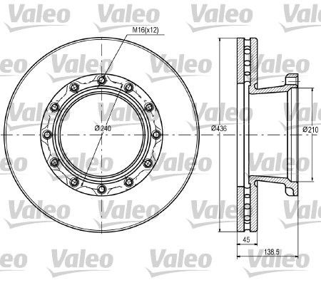 187069 VALEO Bremsscheibe IVECO EuroTech MP