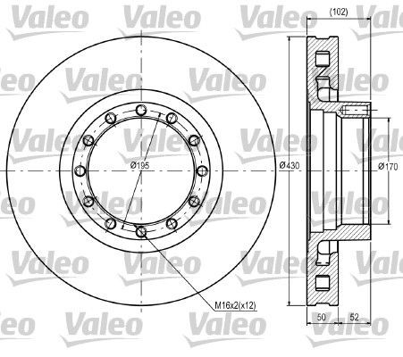 187089 VALEO Bremsscheibe IVECO EuroTech MP