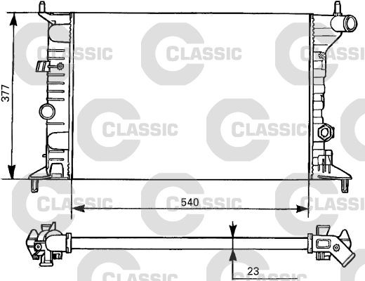 RM1061 VALEO ContiClassic 231525 Engine radiator 90528302