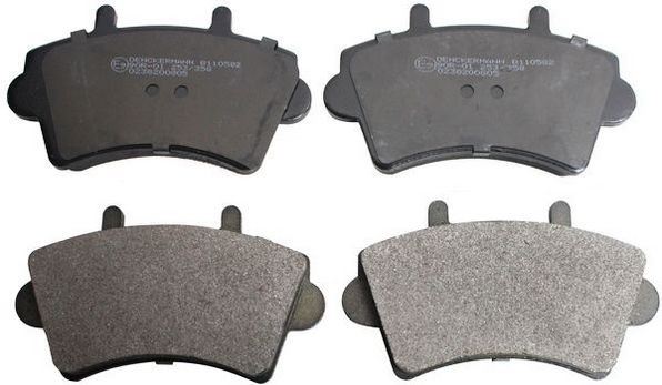 B110582 DENCKERMANN Brake pad set RENAULT Front Axle, not prepared for wear indicator, excl. wear warning contact