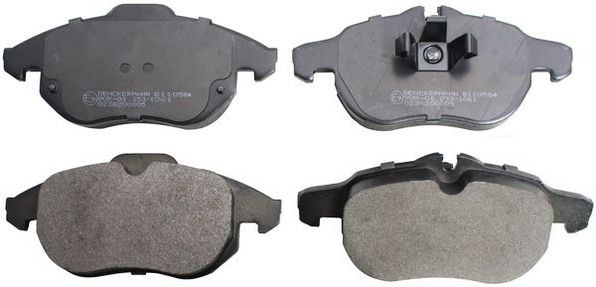 B110584 DENCKERMANN Brake pad set FIAT Front Axle, prepared for wear indicator, excl. wear warning contact