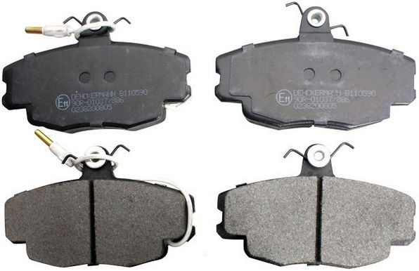 DENCKERMANN Front Axle, incl. wear warning contact Height: 63,5mm, Width: 100,0mm, Thickness: 18,0mm Brake pads B110590 buy