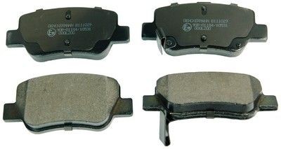 DENCKERMANN Rear Axle, with acoustic wear warning Height: 49,8mm, Width: 108,8mm, Thickness: 16,8mm Brake pads B111029 buy