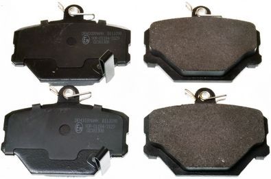 DENCKERMANN Front Axle, with acoustic wear warning Height: 70,1mm, Width: 90,0mm, Thickness: 15,8mm Brake pads B111098 buy