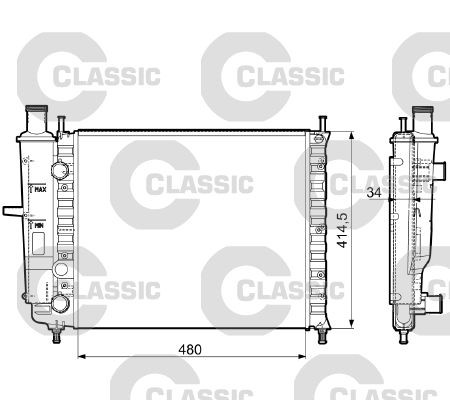 RM190 VALEO ContiClassic Aluminium Kühler, Motorkühlung 232788 günstig kaufen