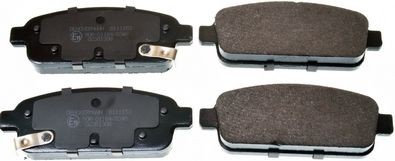 DENCKERMANN Rear Axle, with acoustic wear warning Height: 42,7mm, Width: 116,5mm, Thickness: 17,0mm Brake pads B111153 buy