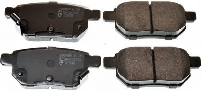 DENCKERMANN Rear Axle, with acoustic wear warning Height: 42,4mm, Width: 98,5mm, Thickness: 15,0mm Brake pads B111194 buy