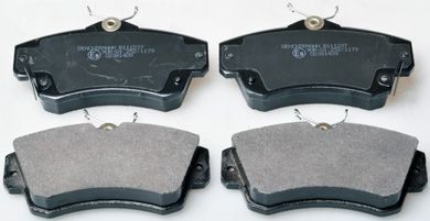 DENCKERMANN B111237 Brake pad set Front Axle, with acoustic wear warning