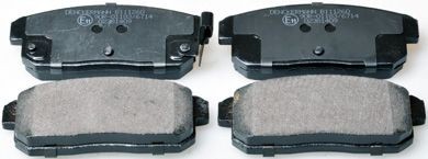 DENCKERMANN Rear Axle, with acoustic wear warning Height: 43,1mm, Width: 105,6mm, Thickness: 14,4mm Brake pads B111260 buy
