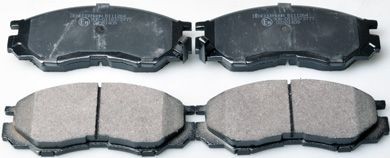 DENCKERMANN B111264 Brake pad set Front Axle, with acoustic wear warning