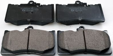 DENCKERMANN B111286 Brake pad set Front Axle, with acoustic wear warning