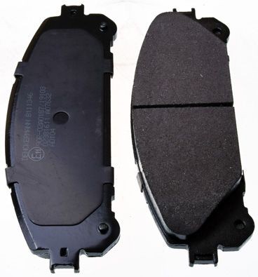 DENCKERMANN B111346 Brake pad set Front Axle, without integrated wear warning contact