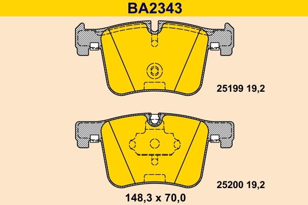 BMW X3 Disk brake pads 10710942 Barum BA2343 online buy