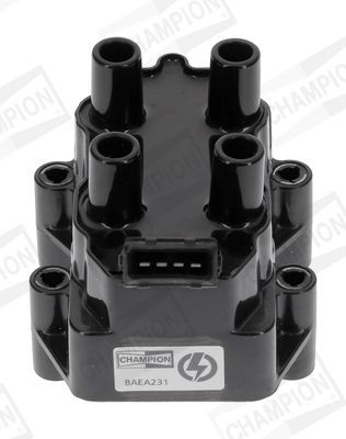 CHAMPION BAEA231 Ignition coil 4-pin connector, 12V, Sawtooth, without electronics, Number of connectors: 4, Connector Type, saw teeth, 10,5 cm