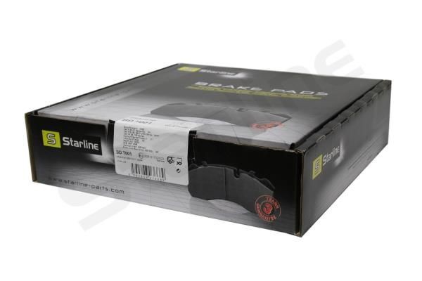 BDT001 Set of brake pads BD T001 STARLINE incl. wear warning contact, prepared for wear indicator, with accessories