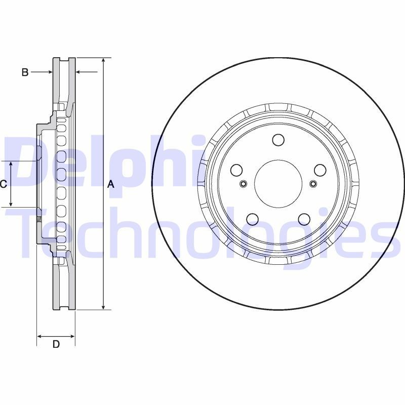 Lexus CT Brake discs and rotors 10757484 DELPHI BG4691C online buy