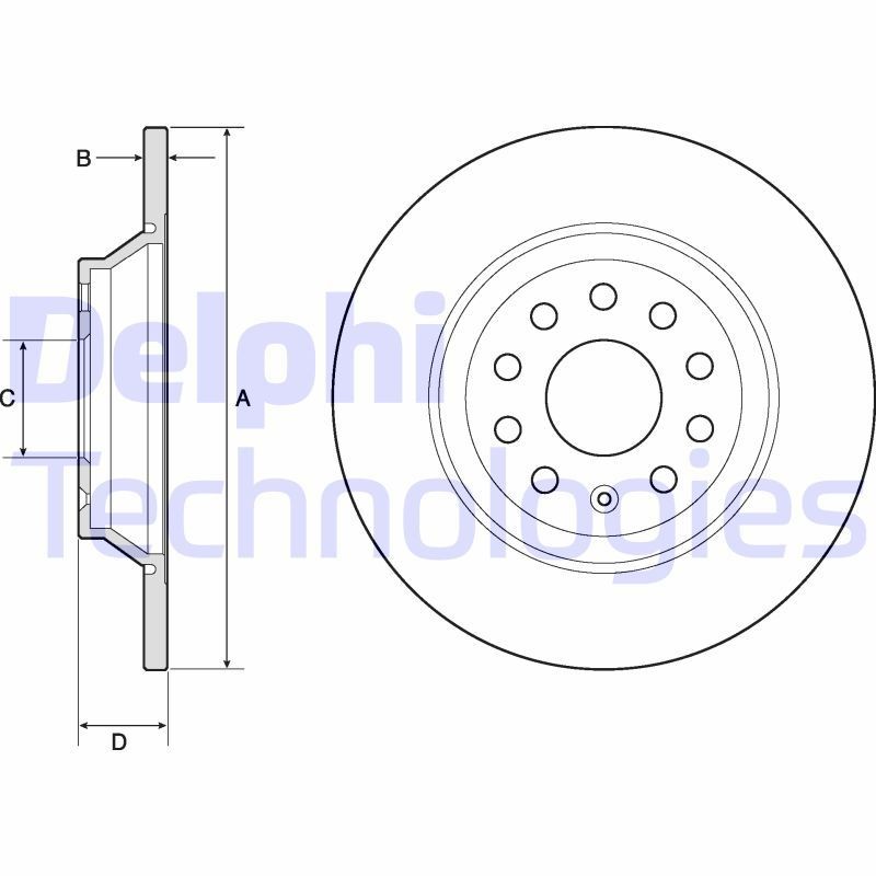 Audi A3 Brake discs and rotors 10757521 DELPHI BG4751C online buy