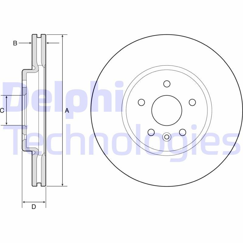 DELPHI Brake discs and rotors rear and front OPEL Astra K Sports Tourer (B16) new BG4783C